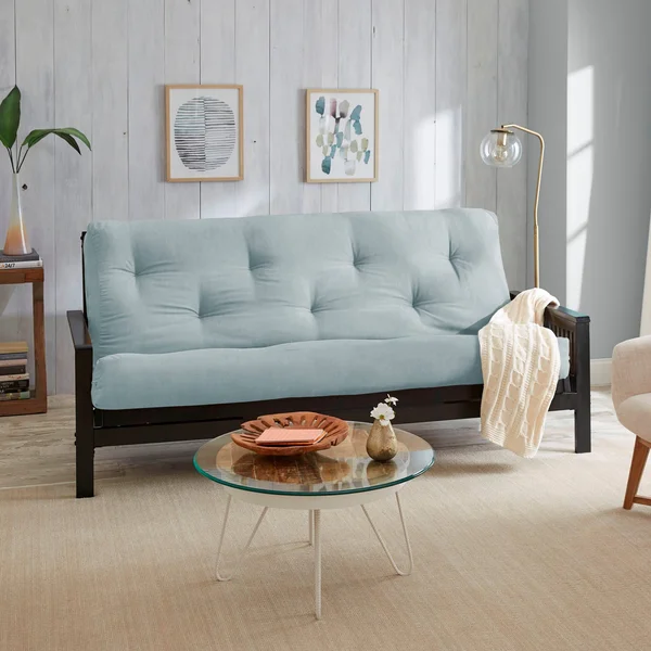 Porch & den Oppenlander Black 10-Inch Queen-size Dual Gel Futon Mattress - Blue