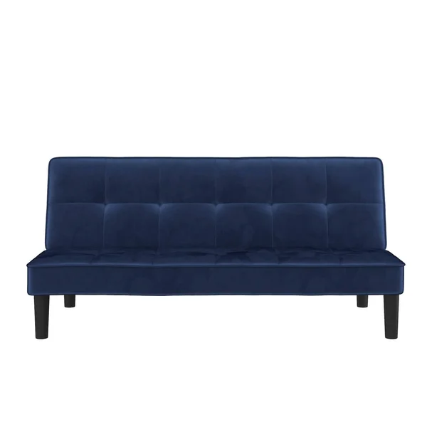 RealRooms Tyler Futon Convertible Couch - Blue Velvet