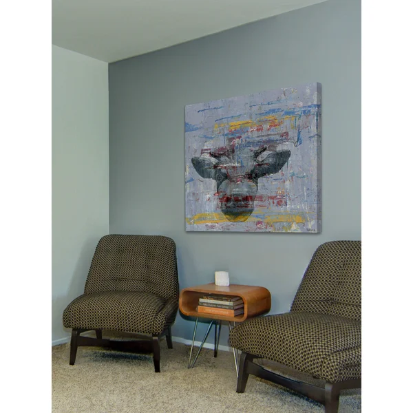 Hey You Painting Print on Wrapped Canvas, Size: 40 x 40