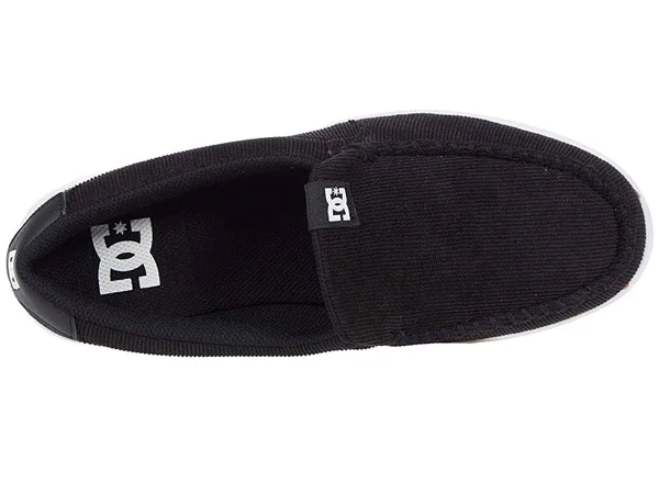 DC Mens Villain 2 Slip on Loafers, Black/Black/White, 8