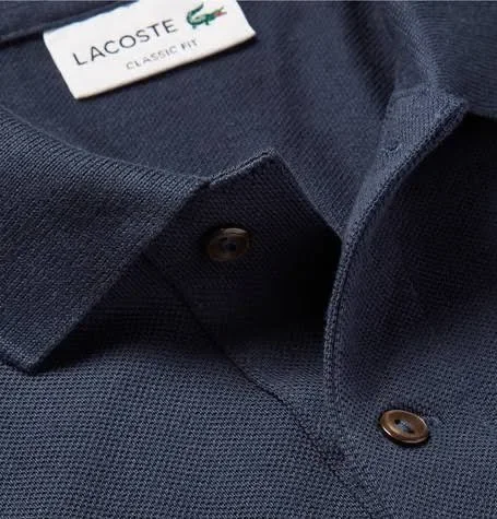 Lacoste Men Navy Blue Classic Fit Polo Shirt - L