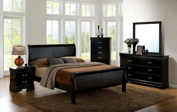 Furniture of America Louis Philippe III Black Full Bed