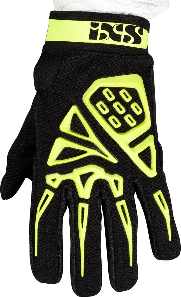IXS Pandora Air Motocross Gloves - black-yellow, Size M
