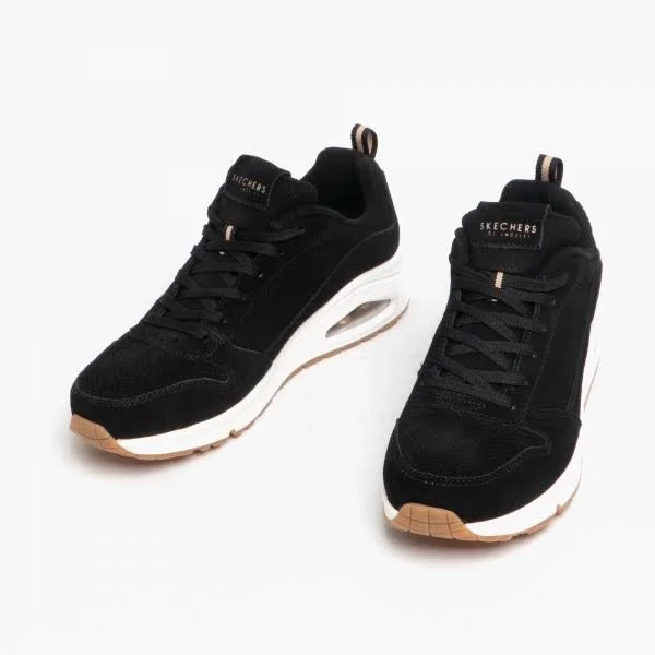 Skechers Women's Uno - Two for The Show Sneakers Black 8.0