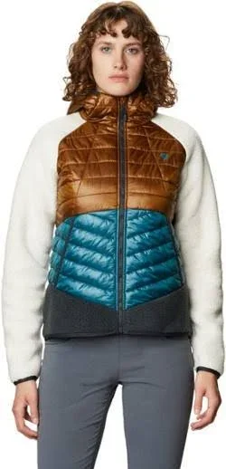 Mountain Hardwear Women's Altius Hybrid Hoody - Xs - Golden Brown