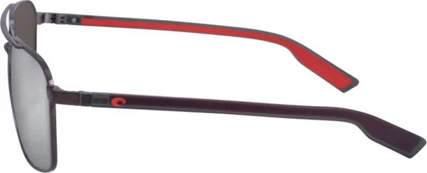 Costa Del Mar Sunglasses Wader Shiny Dark Gunmetal Gray Silver Mirror 580P
