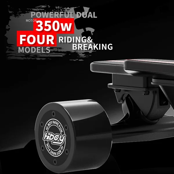 Hiboy S22 Electric Skateboard Dual Brushless Motor Longboard with 18.6mph Top Speed - 12.5Miles Range and Remote Control for Comm