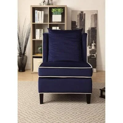 Ozella Accent Chair Latitude Run Fabric: Dark Blue Velvet