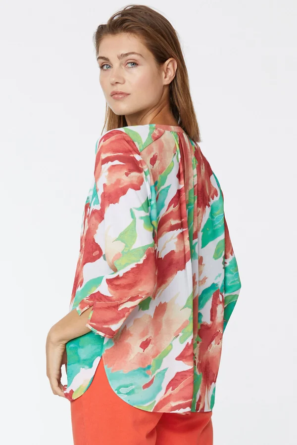 Nydj Women's The Perfect Blouse in Summertide - Plus, Size: Medium