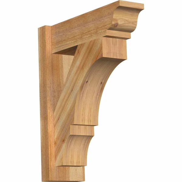Ekena Millwork OUT06X18X22BOA01RWR 6x22W x 18x22D x 22x22H Balboa Rough Sawn Traditional Outlooker - Western Red Cedar