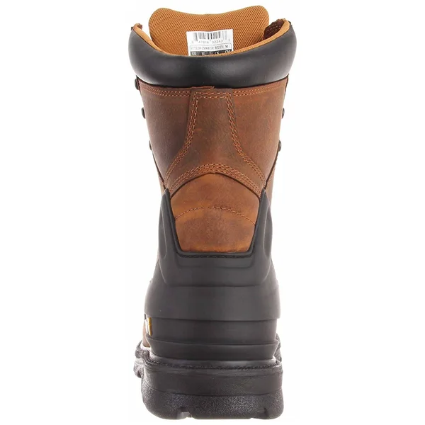 Carhartt Men's 8x22 Bison Waterproof Steel Toe Work Boot - 8.5 - Brown
