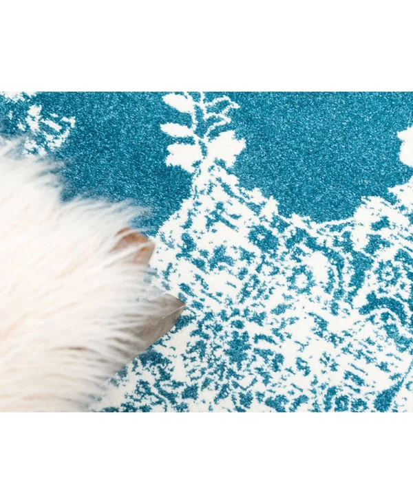 Unique Loom Canal Rosso Rug - Blue (4& 0 x 6& 0)