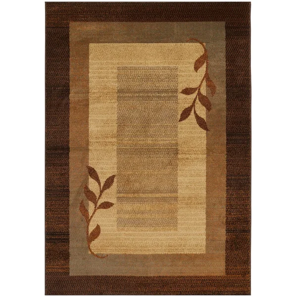 Home Dynamix Royalty Clover Geometric Area Rug, Brown/Blue, 5&2 inchx7&2 inch