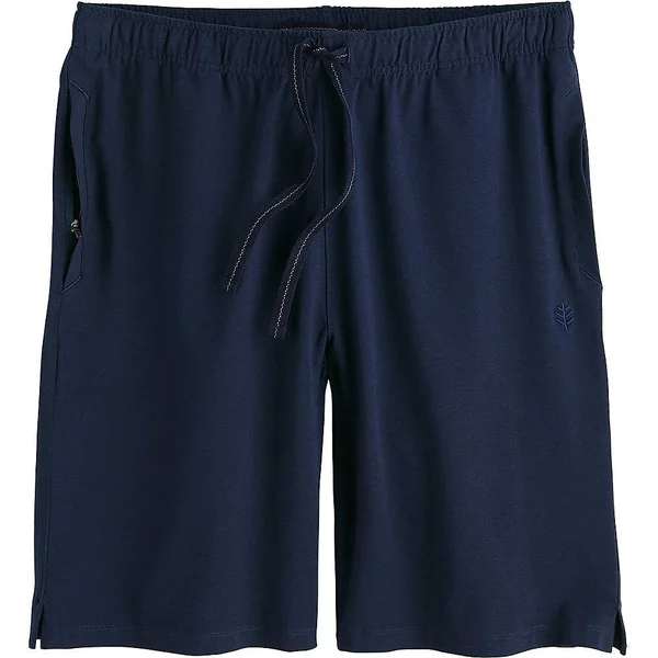 Coolibar Men's Newport Saturday Lounge Shorts - UPF Clothing For Men, Blue, Large