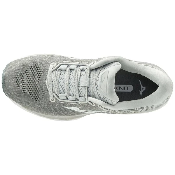 Mizuno Women's Wave Sky Waveknit 3 Running Shoe, Glacier Gray-white, Size 7.5