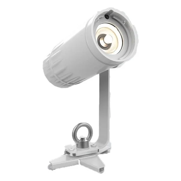 Chauvet DJ EZ Pin 4 Pack LED Spot Stage Lighting + Hurricane Pro Fog Machine, White