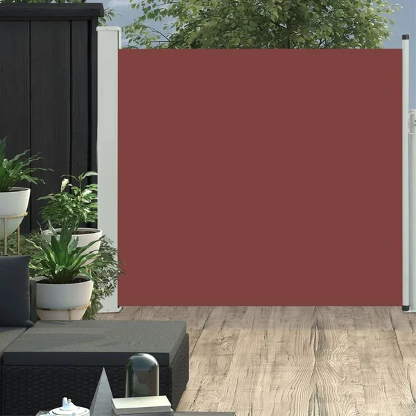 vidaXL Patio Retractable Side Awning 66.9x22x118.1x22 Brown