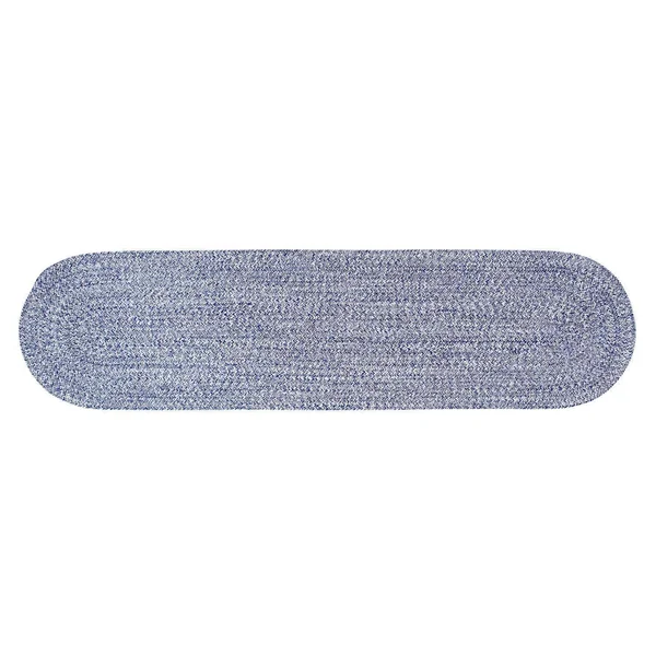 Farmhouse Cotton Hand Made Braided Area Rug - Blue, 2' x 6'