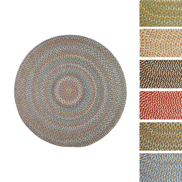 Rhody Rug Cozy Cove Indoor/Outdoor Braided Rug - 5& x 8& Oval - Dark Taupe