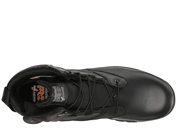Timberland Pro Men's 6 in. Valor Duty Composite Toe Waterproof Side-Zip Work Boot - Black