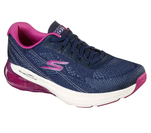 Skechers GOrun Air - Silver Sparkle Navy - Pink - Size 7.5