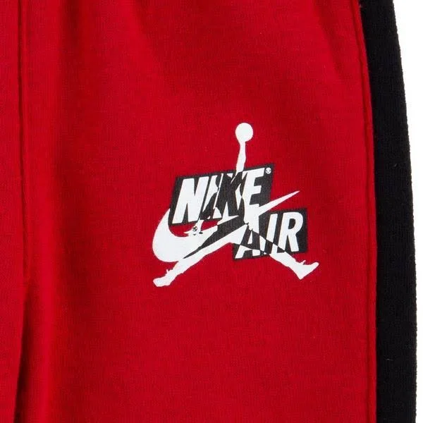 Boys& Infant Jumpman Classics Fleece Pullover Hoodie and Jogger Pants Set in Red Size 12 Mo, Cotton/Polyester/Fleece by Jordan