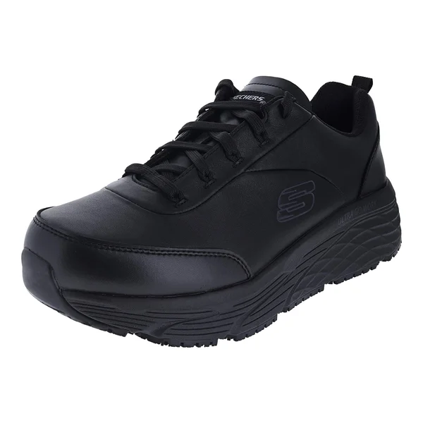 Skechers Men's Work Relaxed Fit Max Cushioning Elite SR Filchner, Black