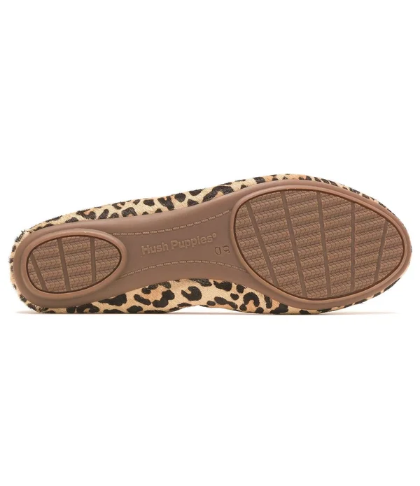 Hush Puppies Women's Chaste Ballet Flat, Size: 9.5, Leopard Calf Hair