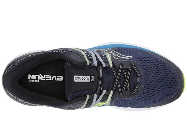 Saucony Men's Omni ISO Running Shoe Navy/Blue/Citron