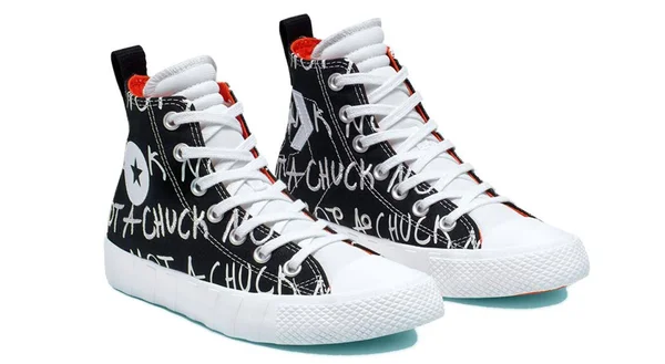 Converse Boys UNT1TL3D High Top - Boys& Grade School Basketball Shoes Black/White/Bold Mandarin Size 4.5