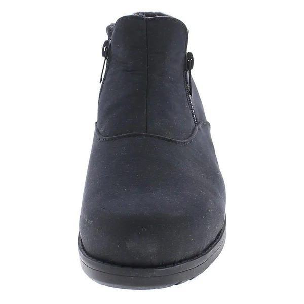 Toe Warmers Loren Womens Suede C Ankle Boots - Black