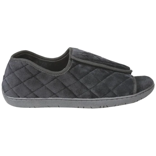 Foamtreads Women's Nova Open Toe Slippers Quilted Velvet Hard Sole - Wide Width