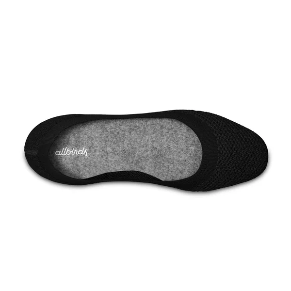 Allbirds Women's Tree Flats, Jet Black, Size 6.5