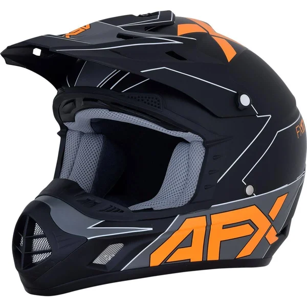 AFX FX-17 Graphics Helmet (Small - Black/Orange)