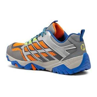 Merrell Kid's Moab FST Low Waterproof Shoes, Size: 2.5, Grey/Silver/Orange