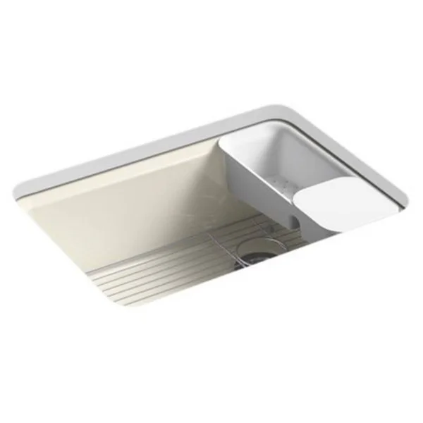 Riverby 27x22 L x 22x22 W Undermount Single Bowl Kitchen Sink Kohler Finish: Biscuit