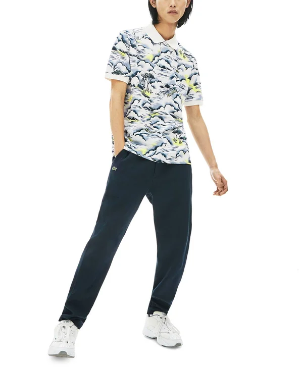 Lacoste Men's Short Sleeve All Over Print Classic Fit Polo Shirt