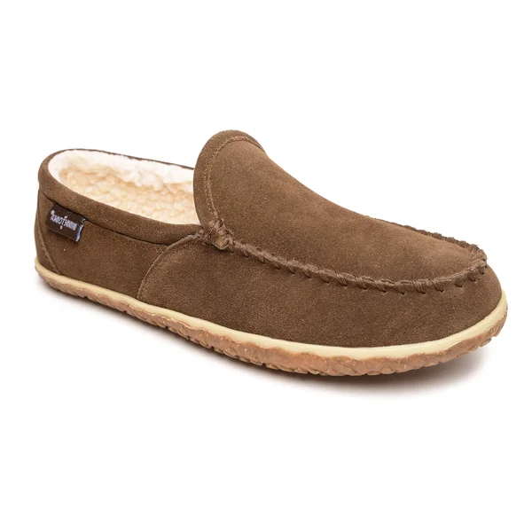 Men's Moccasin Slippers Tilden by Minnetonka 9, Autumn Brown
