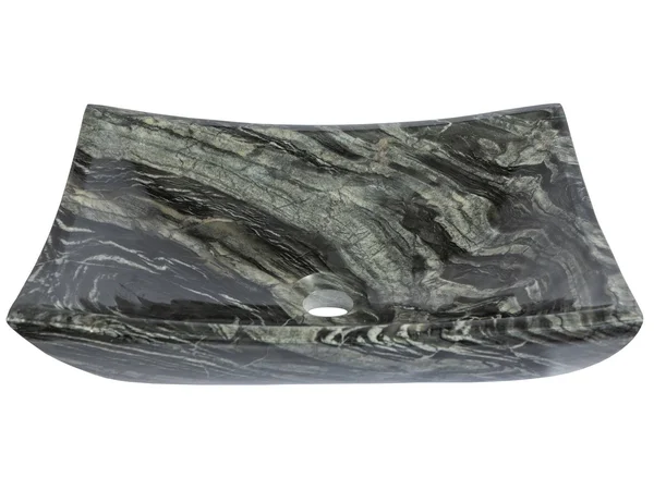 Eden Bath Deep Zen Sink - Wooden Black Marble, EBS011WB-P