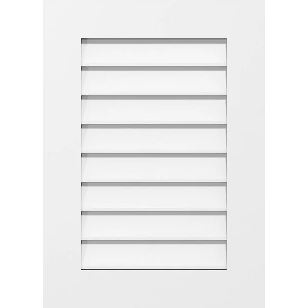 Ekena Millwork GVPVE28X4201SN 28x22W x 42x22H Vertical Surface Mount PVC Gable Vent: Non-Functional, w/ 3-1/2x22W x 1x22P Standa