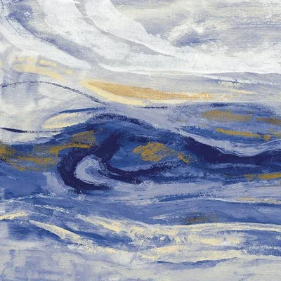 Framed Poster Prints - Estuary Blue Sq by Silvia Vassilevastyle > Abstract art)