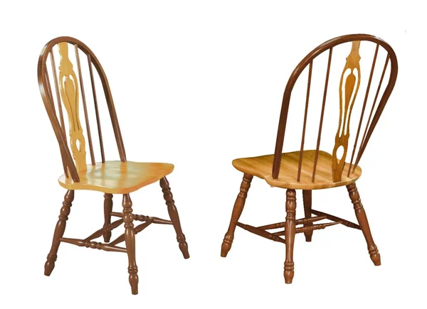 Sunset Trading Oak Selections Keyhole Dining Chair Light Oak with Nutmeg Brown Accents Set of 2