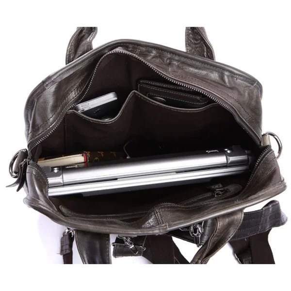 Shiver Olive Green Leather Backpack - Delton Bags - Men