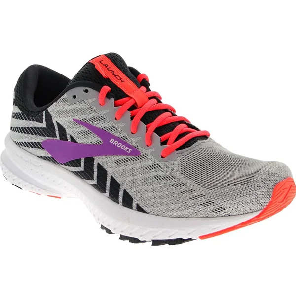 Brooks Launch 6 (Grey/Black/Purple) Women's Running Shoes