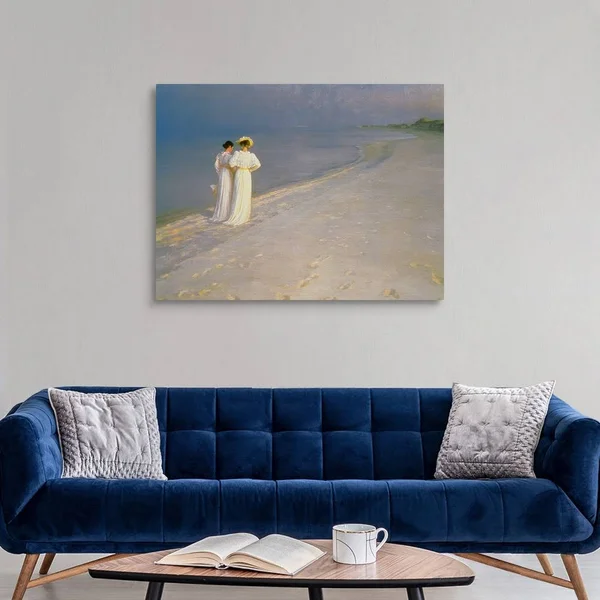 Summer Evening on The Skagen Southern Beach - Canvas Wall Art, 48x36, Great Big Canvas