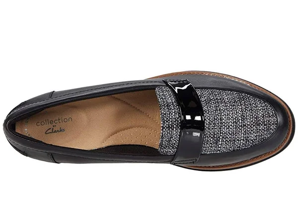 Clarks Collection Women's Sharon Gracie Loafers - Black Tweed