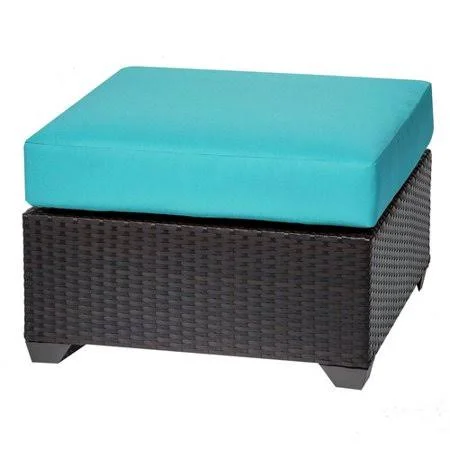 TK Classics Barbados Ottoman with Cushion Fabric: Aruba
