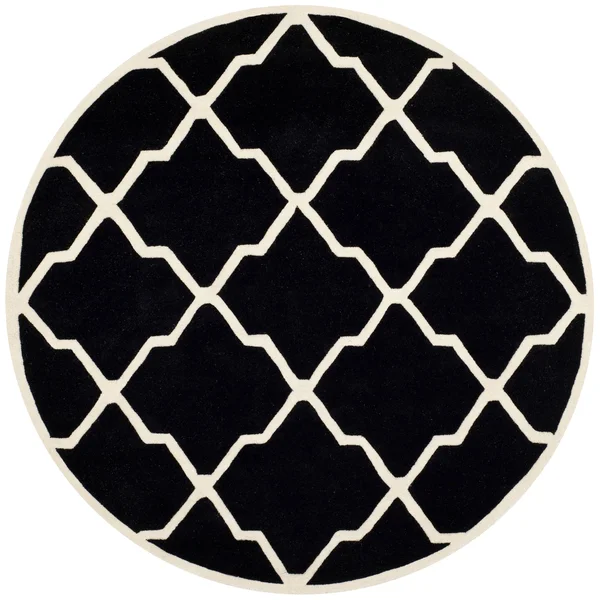Safavieh Chatham Black & Ivory 7& x 7& Round Rug