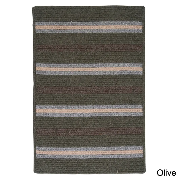 Colonial Mills Sterling Braided Reversible Rug USA Made - 8& x 10&, Blue