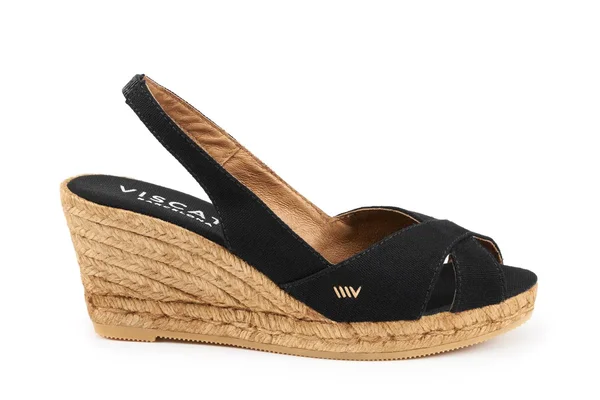 Calella Women's Slingback Wedge Espadrille, Viscata 7 US (38EU), Black